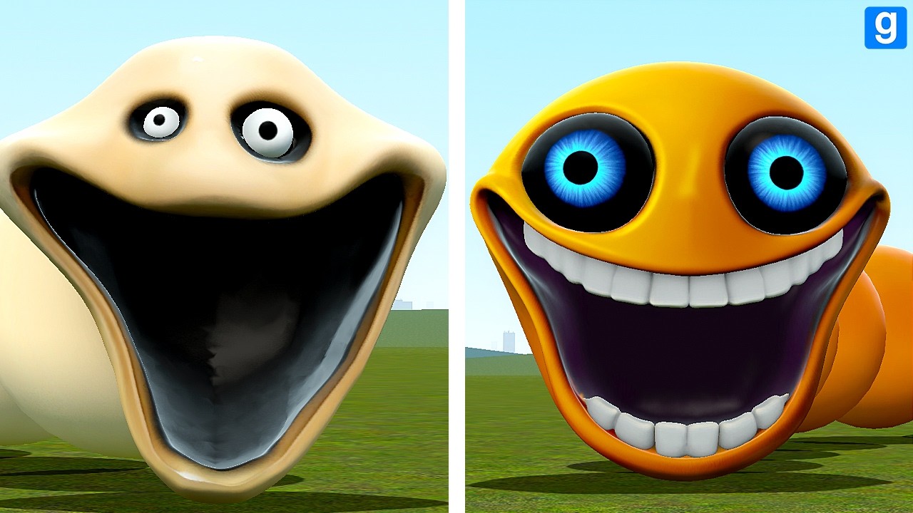 WHO IS STRONGER: THE HUNGRY WORM OR THE HUNGRY SMILEY WORM FOR ROBLOX In Garry's Mod!