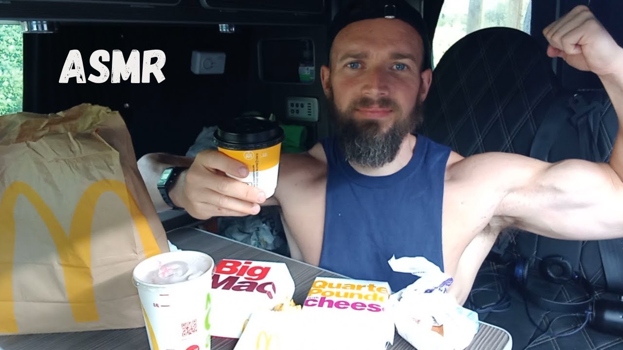 ASMR McDonalds FEAST Car Mukbang 🍟🍔 10k Sub Celebration Video