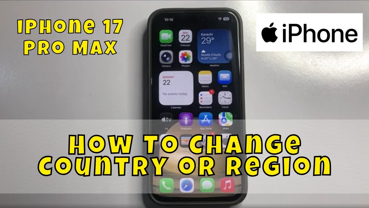 Как изменить страну или регион на iPhone 17 Pro Max