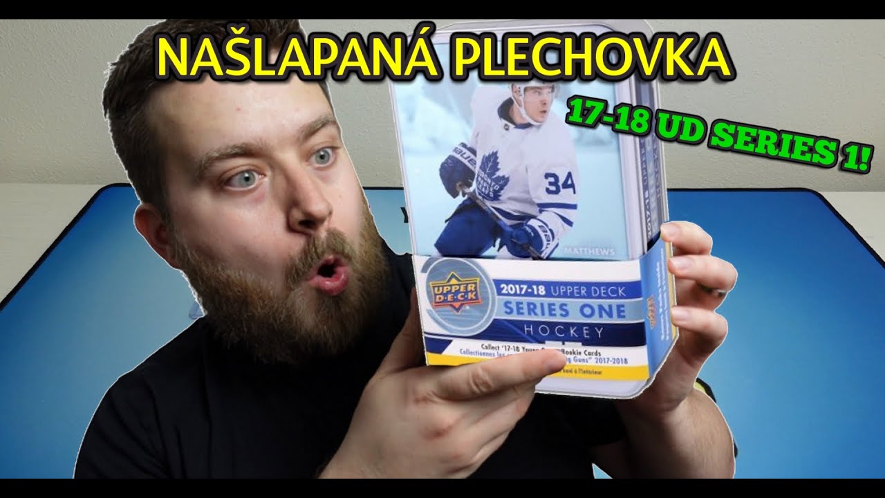 NAŠLAPANÁ PLECHOVKA UPPER DECK 17-18 SERIES 1! Když se daří, tak se daří. Hokejové karty z plechovky