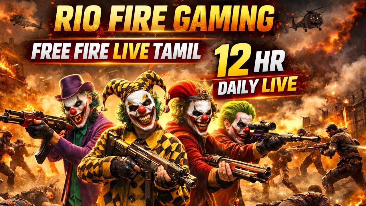 12 HOURS FREE FIRE LIVE 🔥 | Grand Master 😈 | Non-Stop Tamil Gameplay | RIO FG
