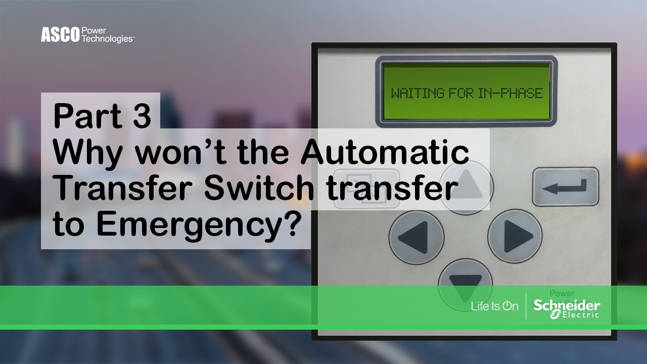 Technical FAQs - Why won’t the Automatic Transfer Switch transfer to Emergency?