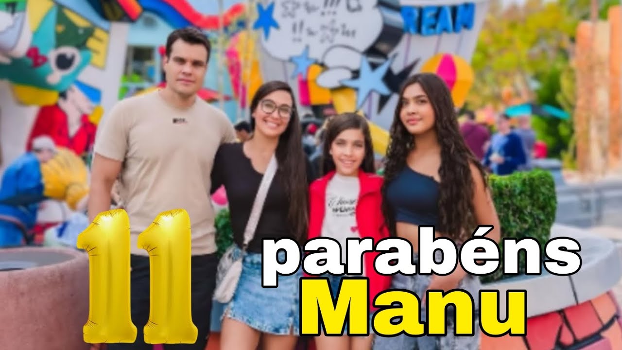 Clipe música irmãs pinas te amoo coração parabéns Manu 11 ano 