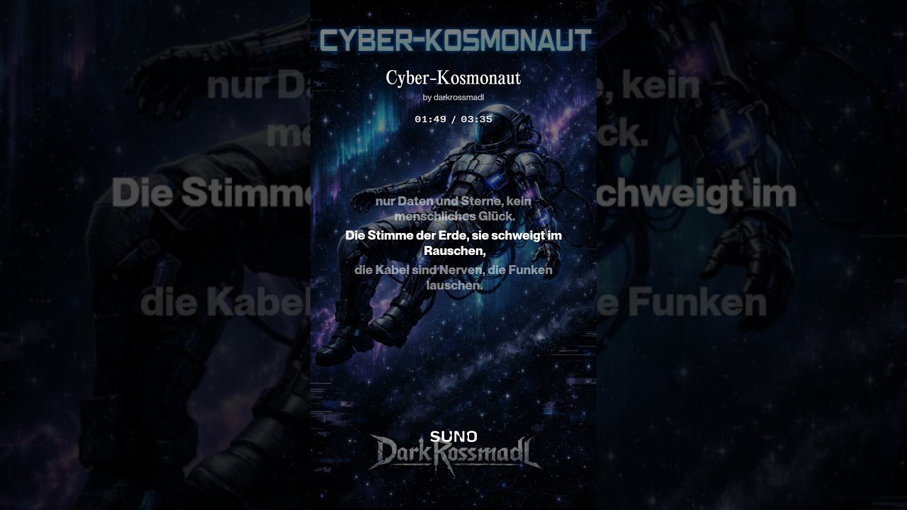 Cyber Kosmonaut #DarkRossmadl #DigitalerAlbtraum #VerloreneMenschlichkeit #NeonOrbit
