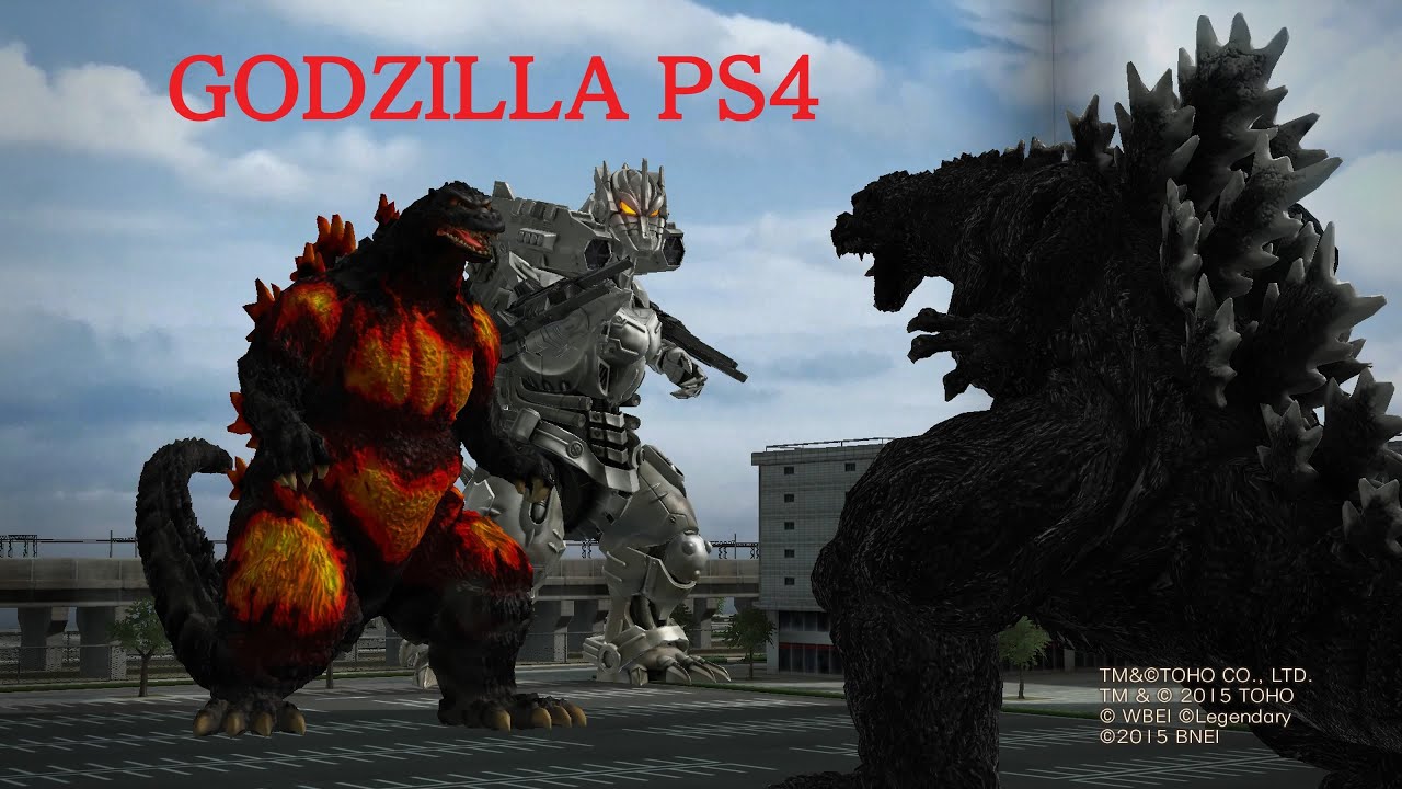 GODZILLA PS4: Heisei Godzilla (Sprial Breath) vs Burning Godzilla vs Type-3-Kiryu PvPvP
