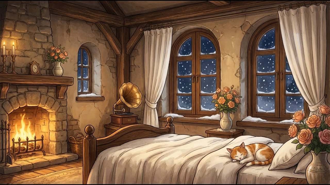 A Snowy January Evening ❄️ 1940s Classic Oldies Radio | Relaxing & Nostalgic