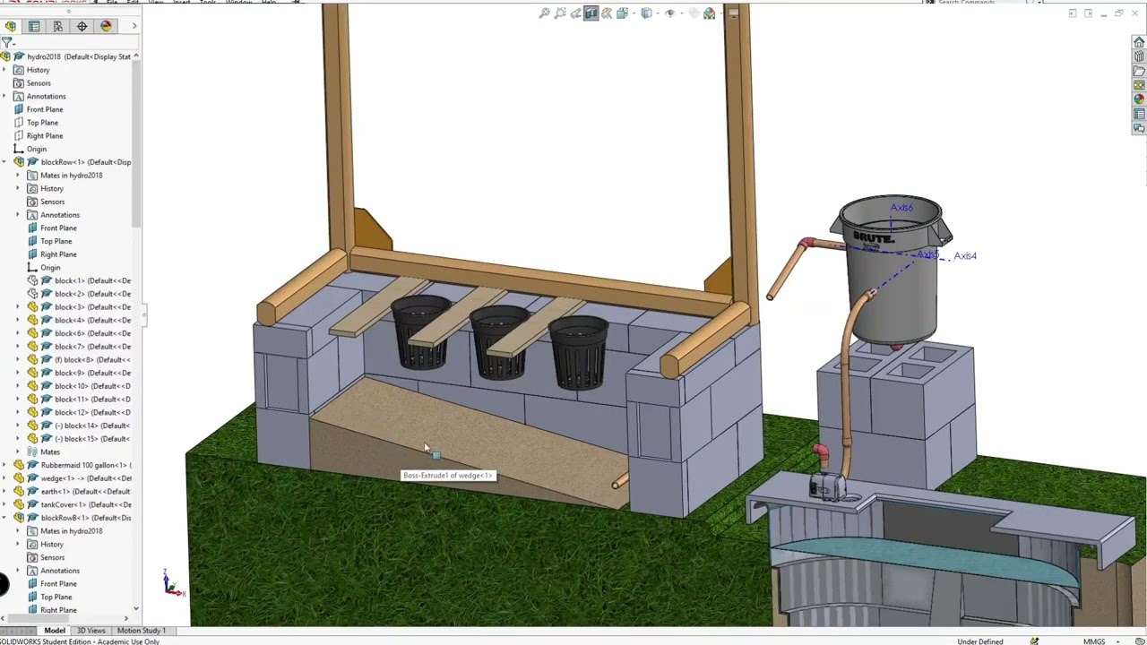 OpenGrow Aquaponics Design (tested & validated) with CAD model