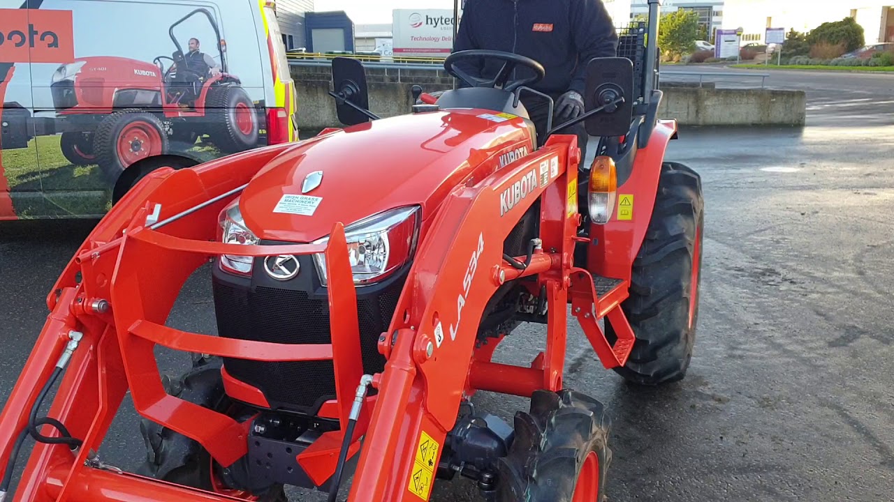 Removing the LA534 loader from a Kubota B2311 tractor.