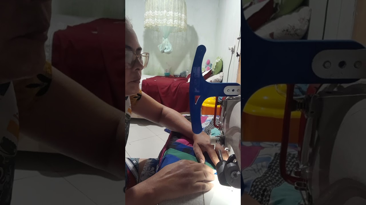 Com as tiras fiz um tapete 
