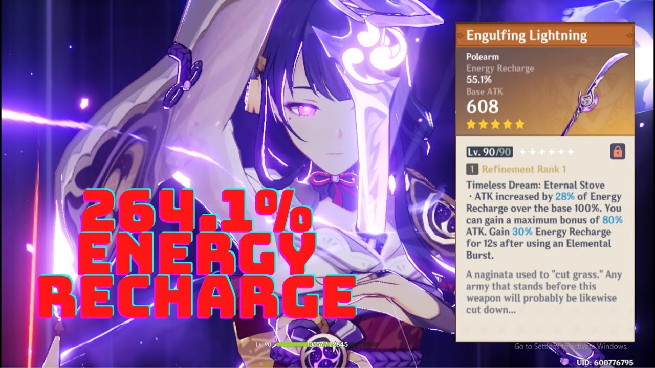 RAIDEN SHOGUN 264.1% ER (with Engulfing Lightning) SHOWCASE