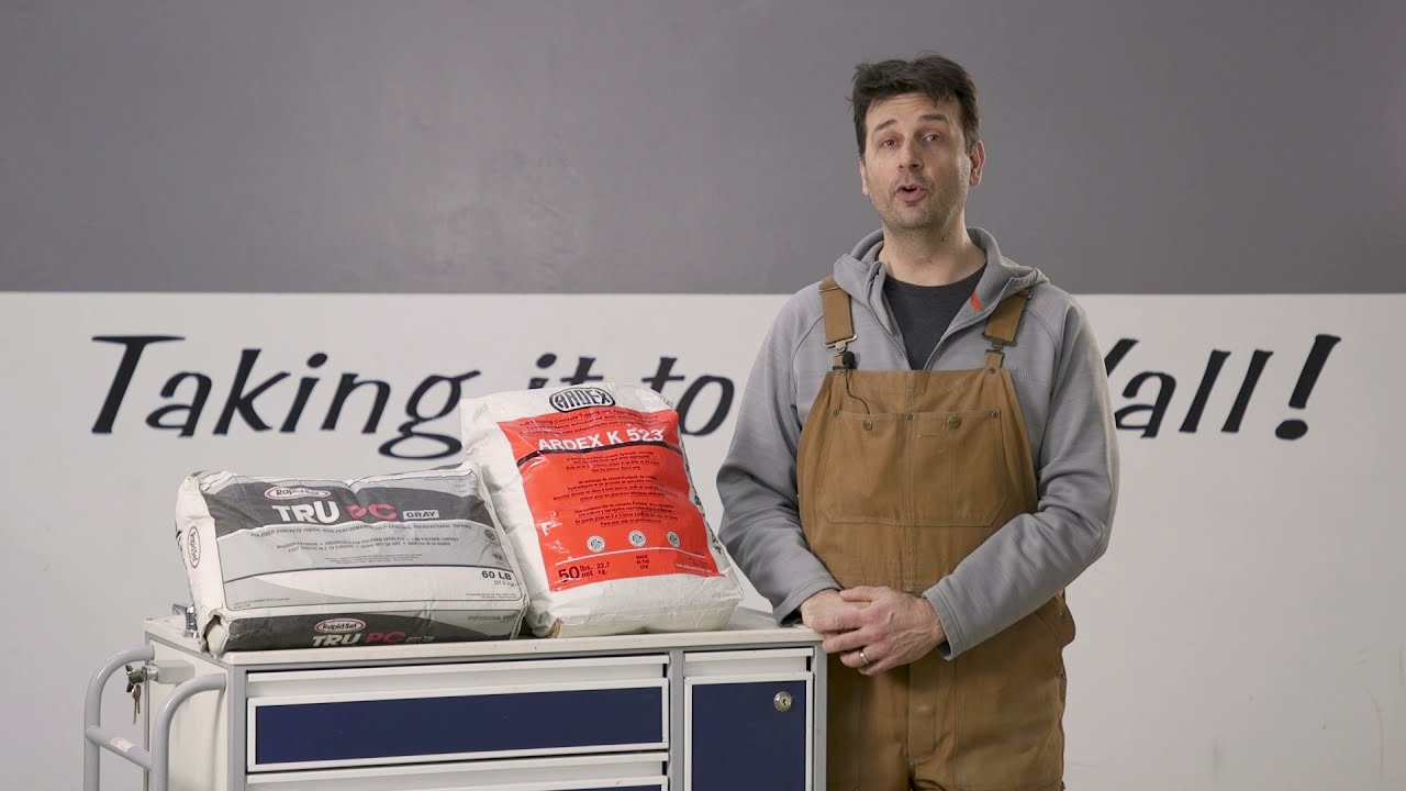 Product comparison and installation video of ARDEX K523 VS Rapid Set TRU® PC