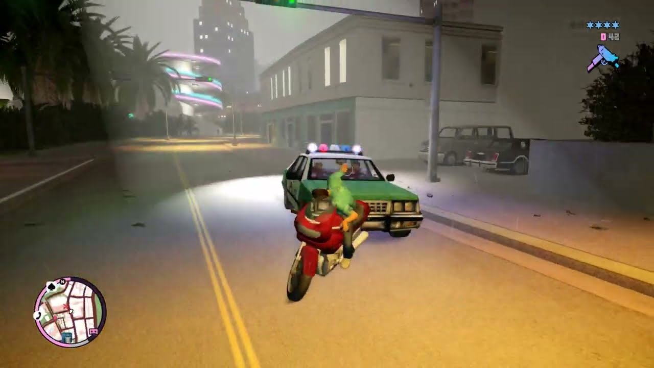 GTA Vice City Nextgen Edition Mall Shootout + Epic Six Star Police Escape!