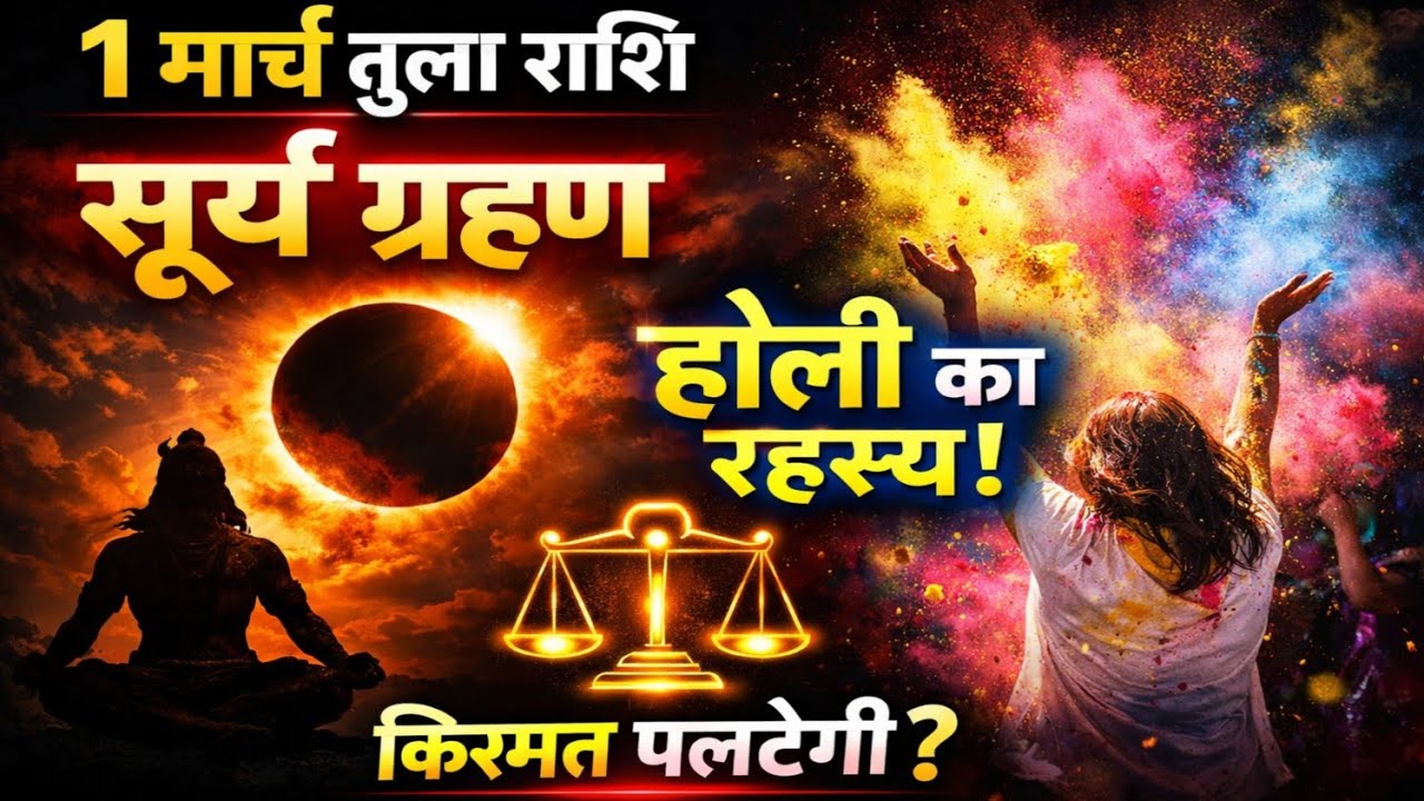 1 मार्च तुला राशि | होली के दिन सूर्य ग्रहण ⚠️ जिंदगी पलटेगी या परीक्षा?