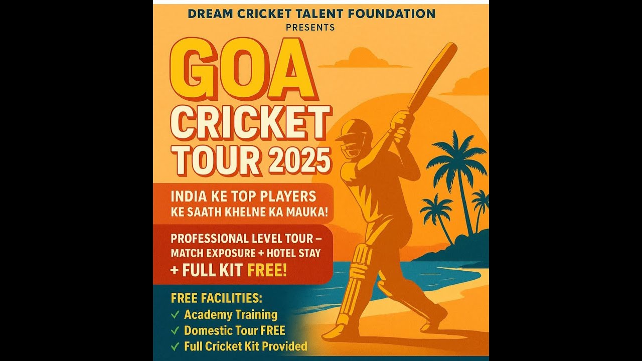 🔴LIVE:DREAM CRICKET TALENT FOUNDATION  GOA TOUR [ D-C-T-F]
