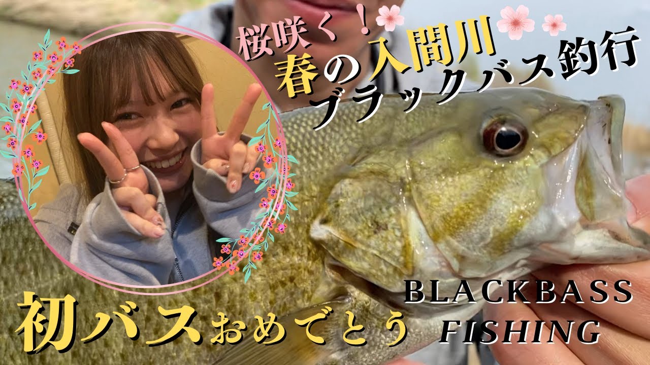 ブラックバス釣り‼バスも桜も舞う念願の1匹！初バスゲットの瞬間！春の埼玉入間川釣行bassfishing.blackbass