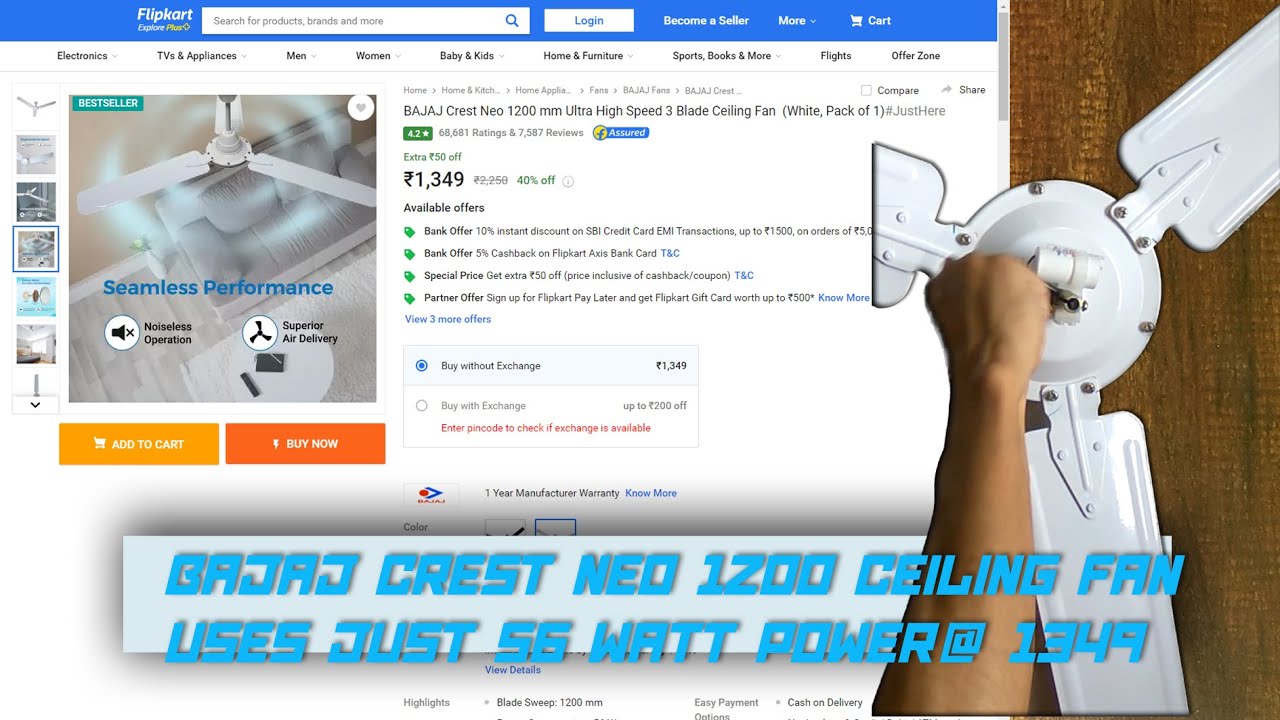 THIS CHEAP CEILING FAN CONSUMES ONLY 56 WATT | Bajaj Crest Neo 1200 mm Fan [Non BLDC]
