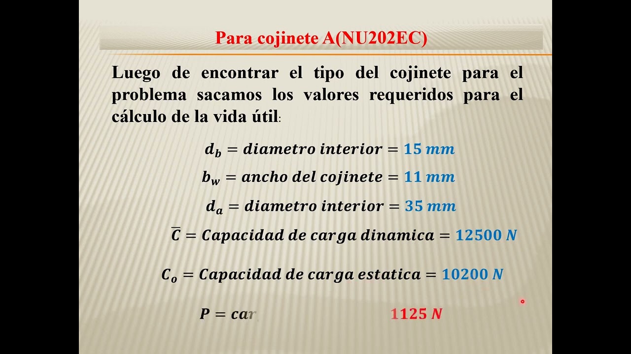 Cojinetes de Contacto rodante   Ejercicio 3