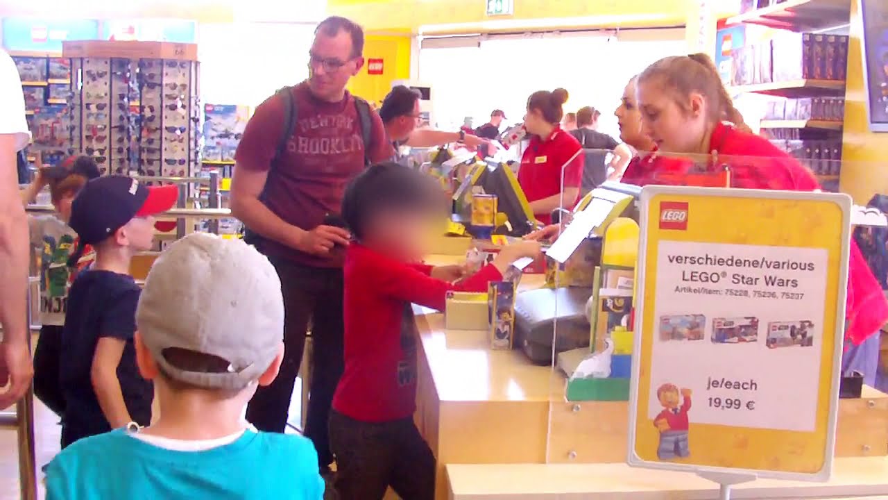 Buying Souvenirs at Legoland Deutschland (Germany)