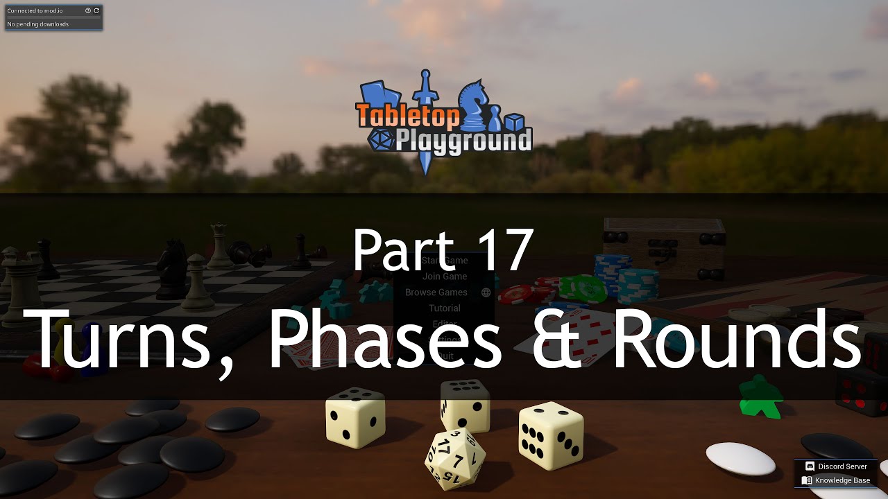 Mod Development for Tabletop Playground: Part 17 - Rounds, Phases and Turns