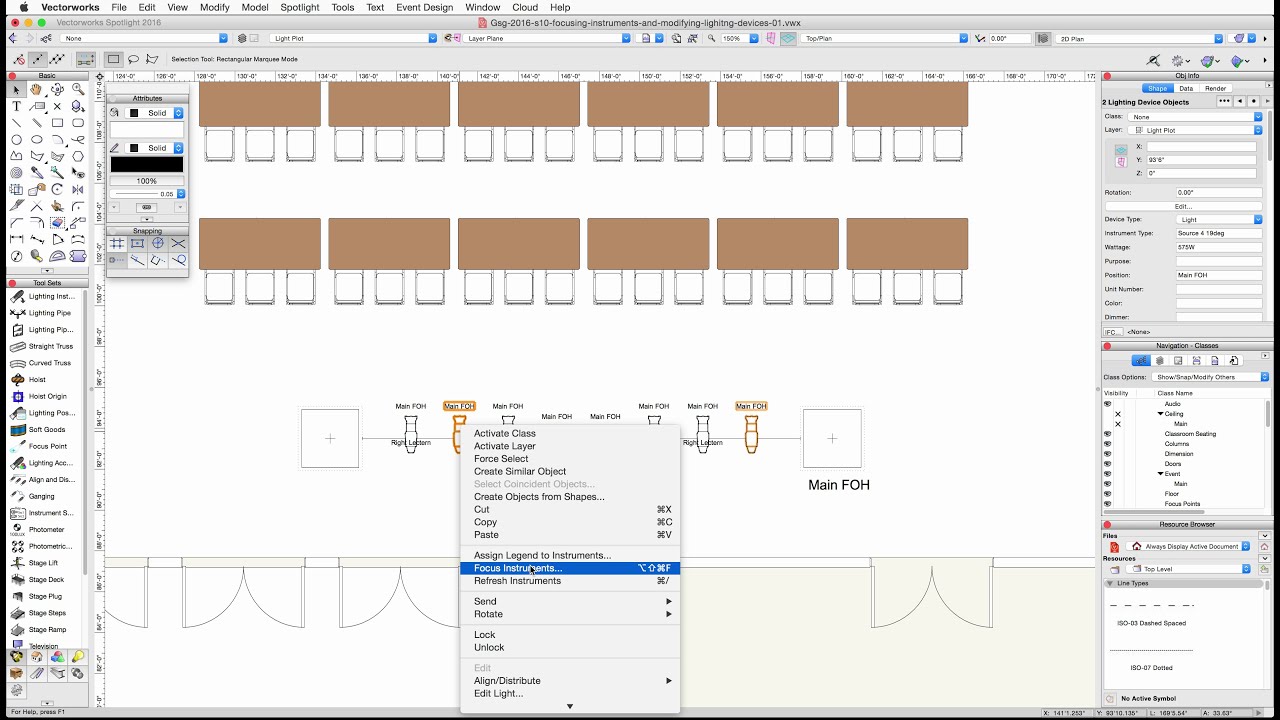 Entertainment - Focusing Instruments and Modifying Lighting Devices