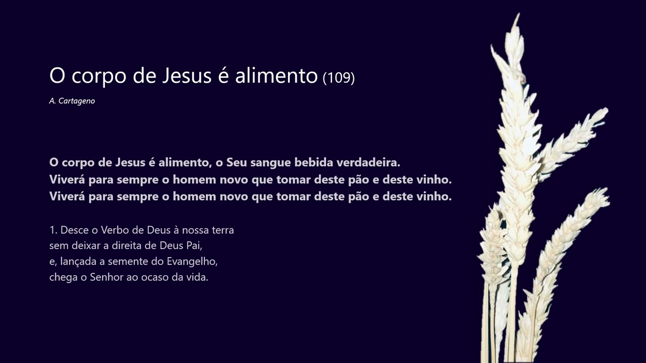 O corpo de Jesus é alimento - 1 voz (109)