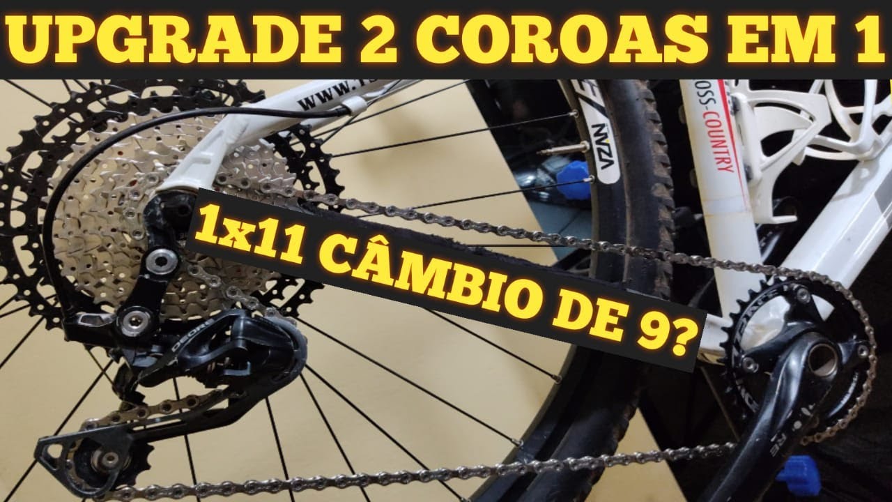 COMO MUDAR PARA COROA UNICA SINGLE, PASSO A PASSO UPGRADE 2X9 PARA 1X11, COROA 34T, CASSETE 11-50T