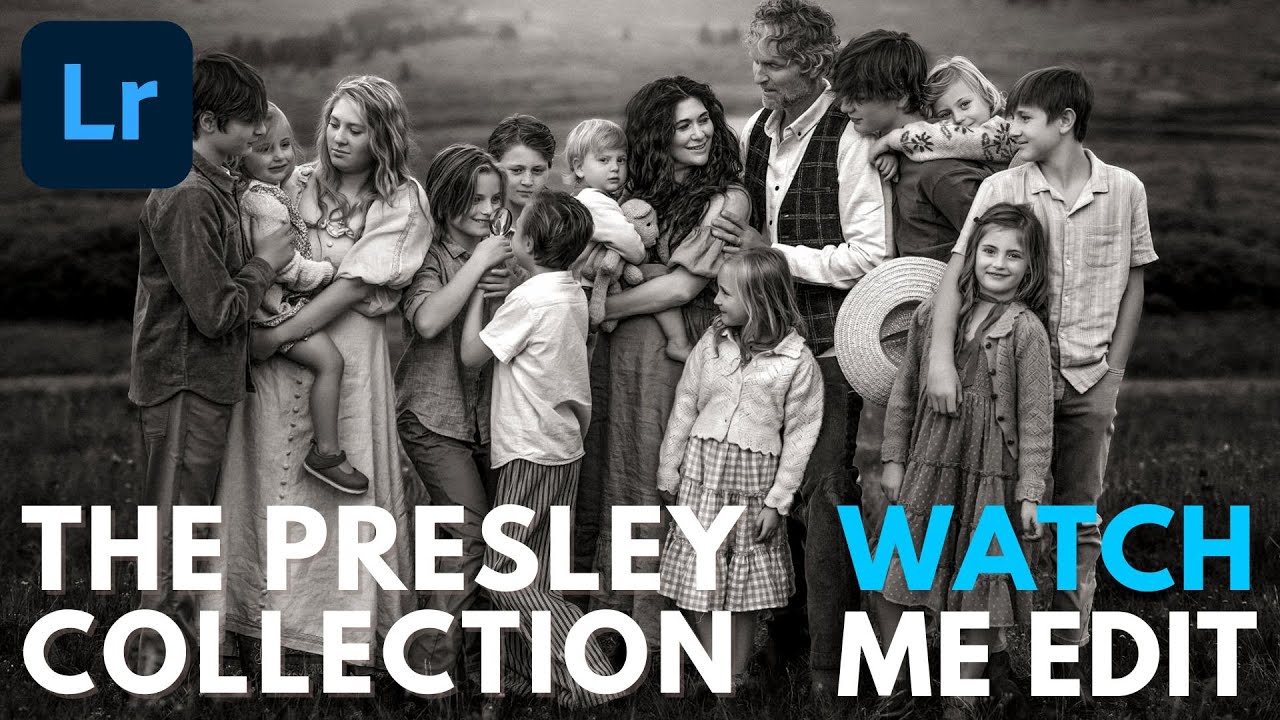 The Presley Collection Black & White Lightroom Presets -  Full Mid Key Edit