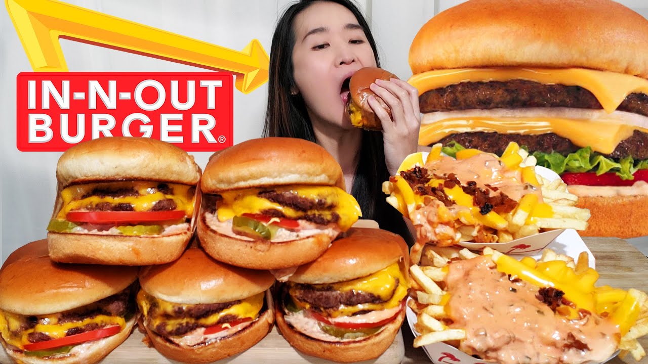 Incredibly Tasty IN-N-OUT ANIMAL-STYLE Mukbang! Double-Double Cheeseburgers & Animal Fries - ASMR