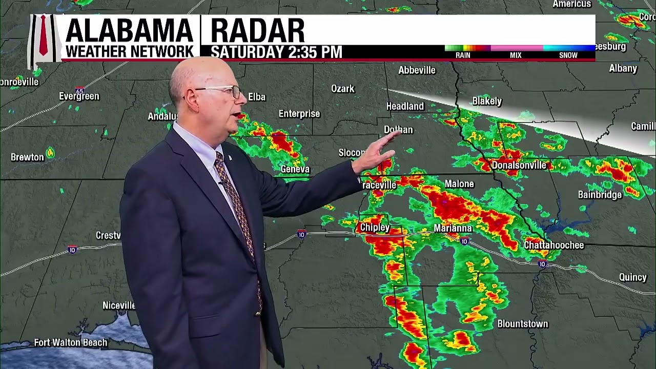 Прогноз погоды по всему штату от AWN на субботу, 4 апреля 2026 года (после обеда).
