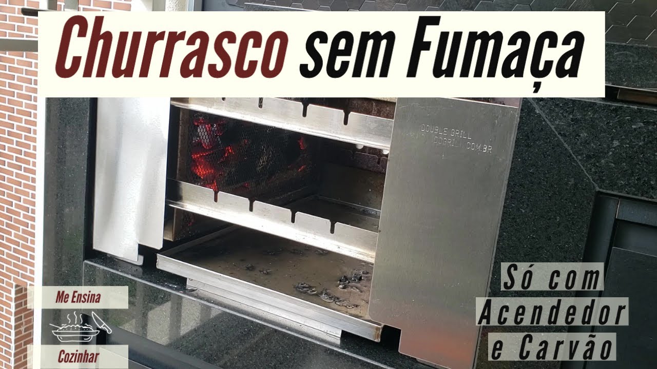 Como acender churrasqueira sem fumaça com carvão e acendedor churrasqueira ecologica de apartamento