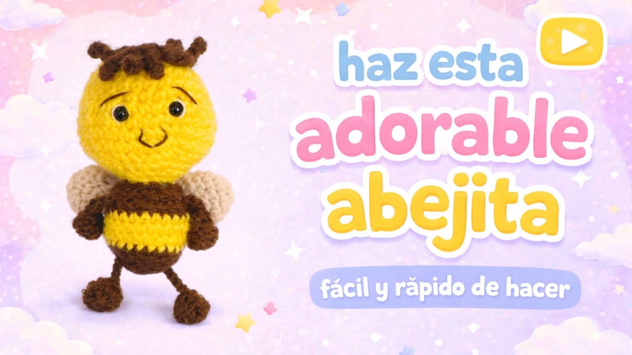 🐝 Abejita a crochet – Fácil, rápida y adorable 🧶 Tutorial completo para principiantes 