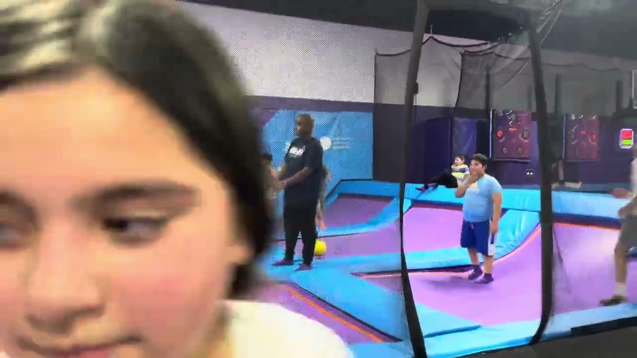 Playing Dodgeball at Altitude trampoline park