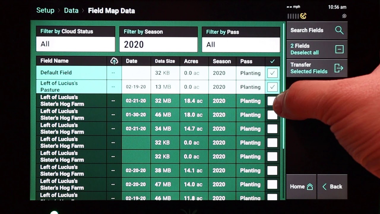 Exporting Field Files From 20|20 Gen 3 Display