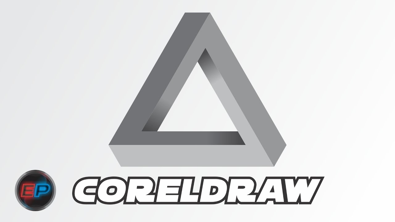 📐 Triângulo de Penrose no CorelDraw