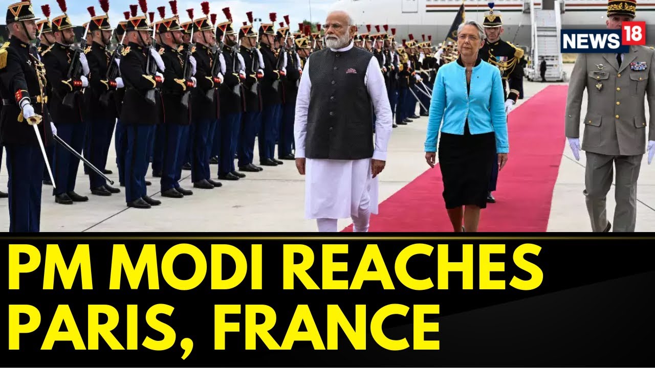 PM Modi France Visit | Prime Minister Lands In Paris For Power-Packed Two-Day France Visit | News18