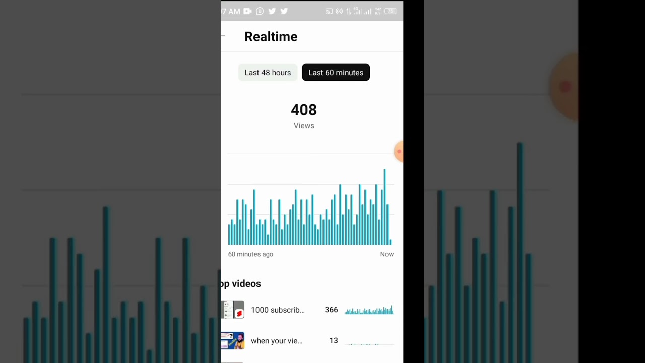 my realtime views in last 60 minutes 😬😬