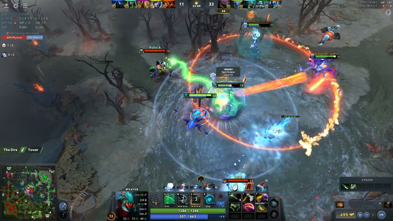 Immortal Weaver Dominates Mid-Game with Triple Kill! 🕷️ | Dota 2 Unstoppable Plays