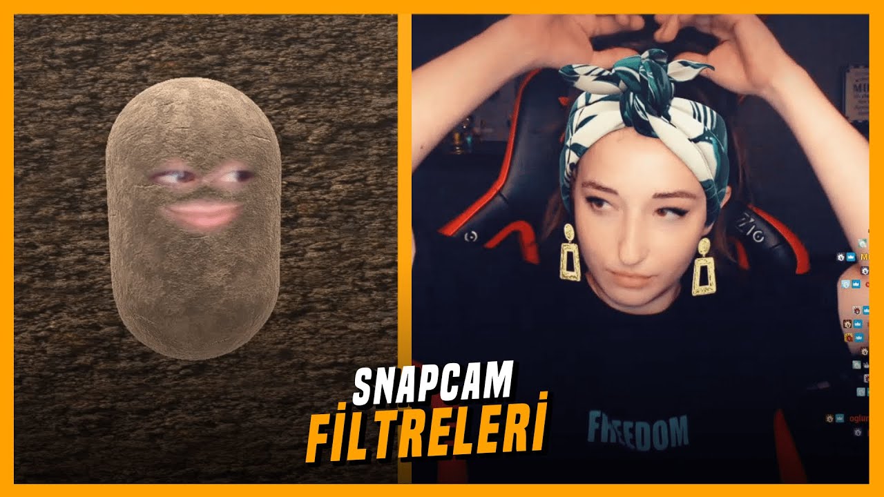Pqueen - Snapchat Filtreleriyle Yayında Eğleniyor !