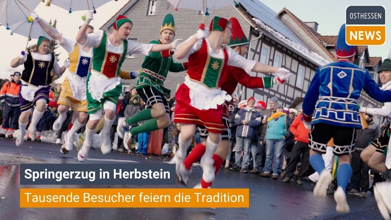 HERBSTEIN: Traditioneller Springerzug sorgt für ausgelassene Stimmung