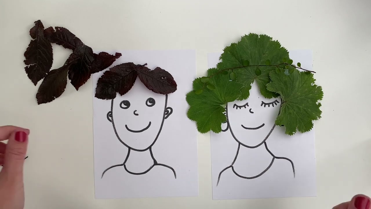 H&ouml;stpyssla med barn - skapa frisyrer med l&ouml;v 🍂🎨🖌💇🤩