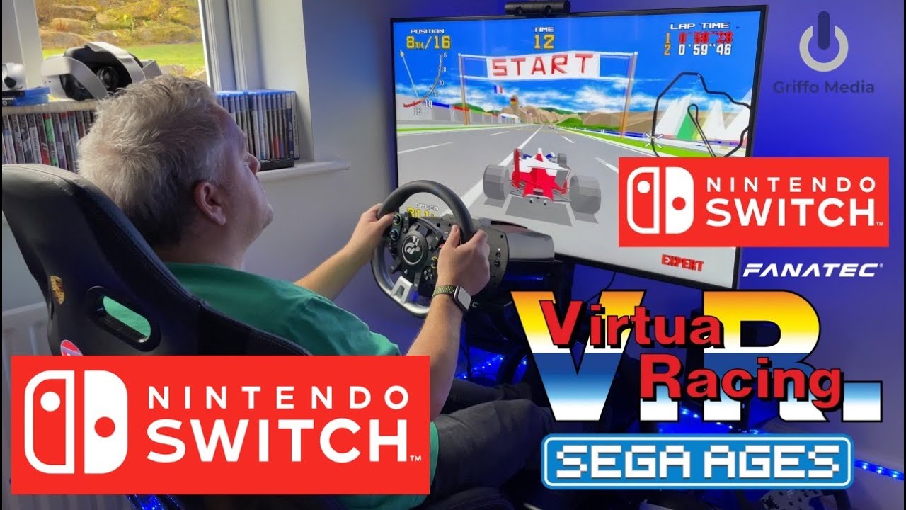Sega Ages Virtua Racing With A Fanatec Wheel on Nintendo Switch - How to do it VR