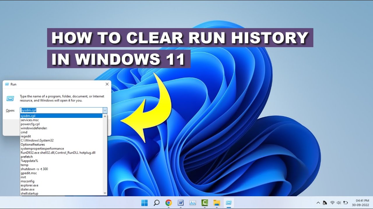 Как удалить историю команд &laquo;Выполнить&raquo; в Windows 11