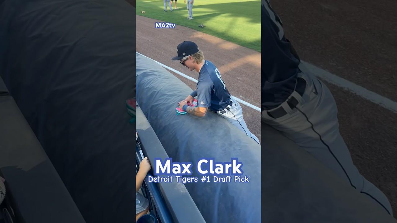 Max Clark⚾️  The #1 draft pick is great about signing for young fans.  #Baseball #⚾️ #Life #MA2tv