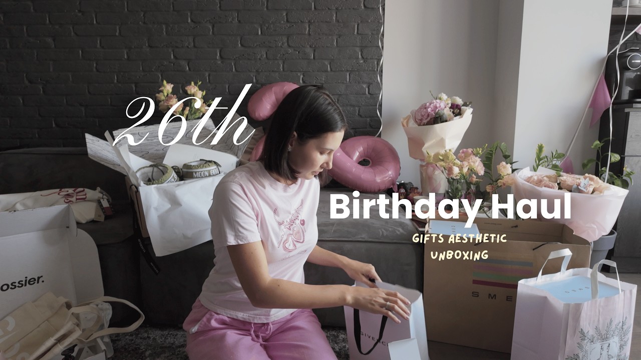Birthday Gifts Haul: What's inside? | Diptyque, Smeg, Glossier & More | Quiet Aesthetic Unboxing