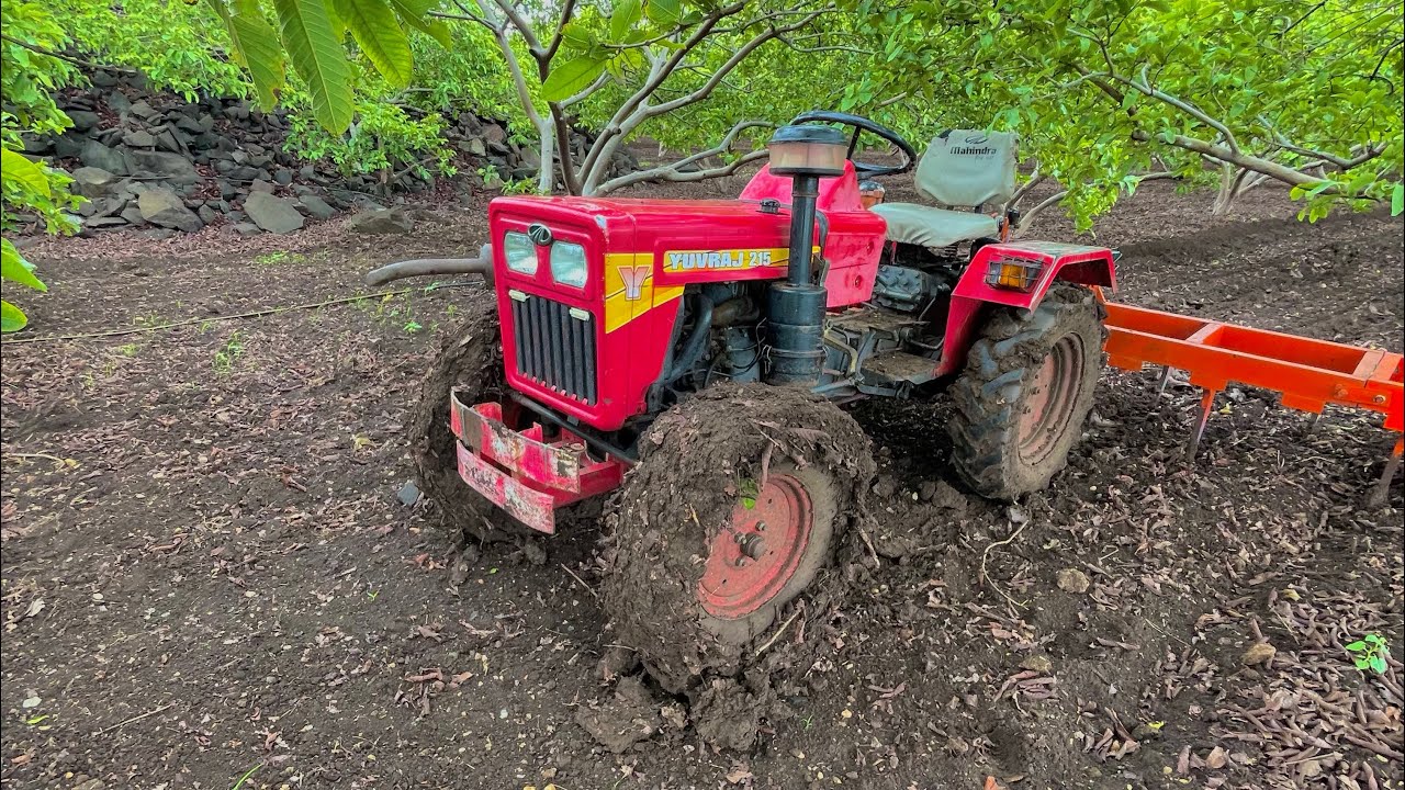 Mahindra Yuvraj 215 Tractor With 9 Feet Caltivetor In Farm Tractor Video