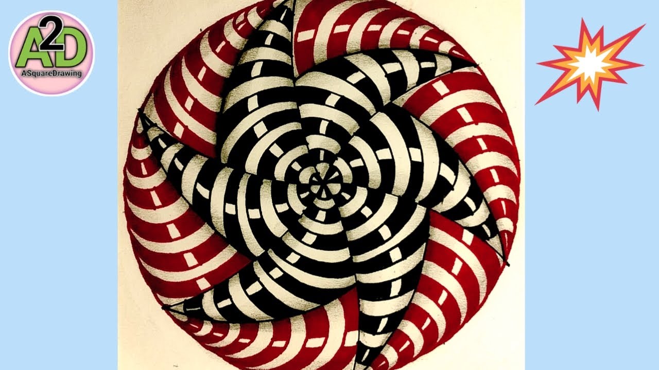 Illusion Drawing Tutorial-6 | Illusion Drawing in a Circle | Illusion Drawing