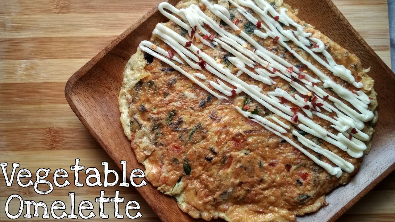 Vegetable Egg Omelette | How to make Veggie Omelette