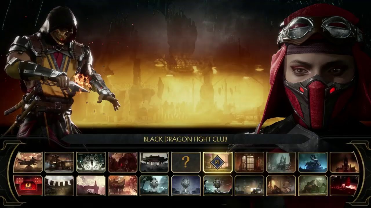 Mortal combat 11: Scorpion(third variation) vs Skarlet