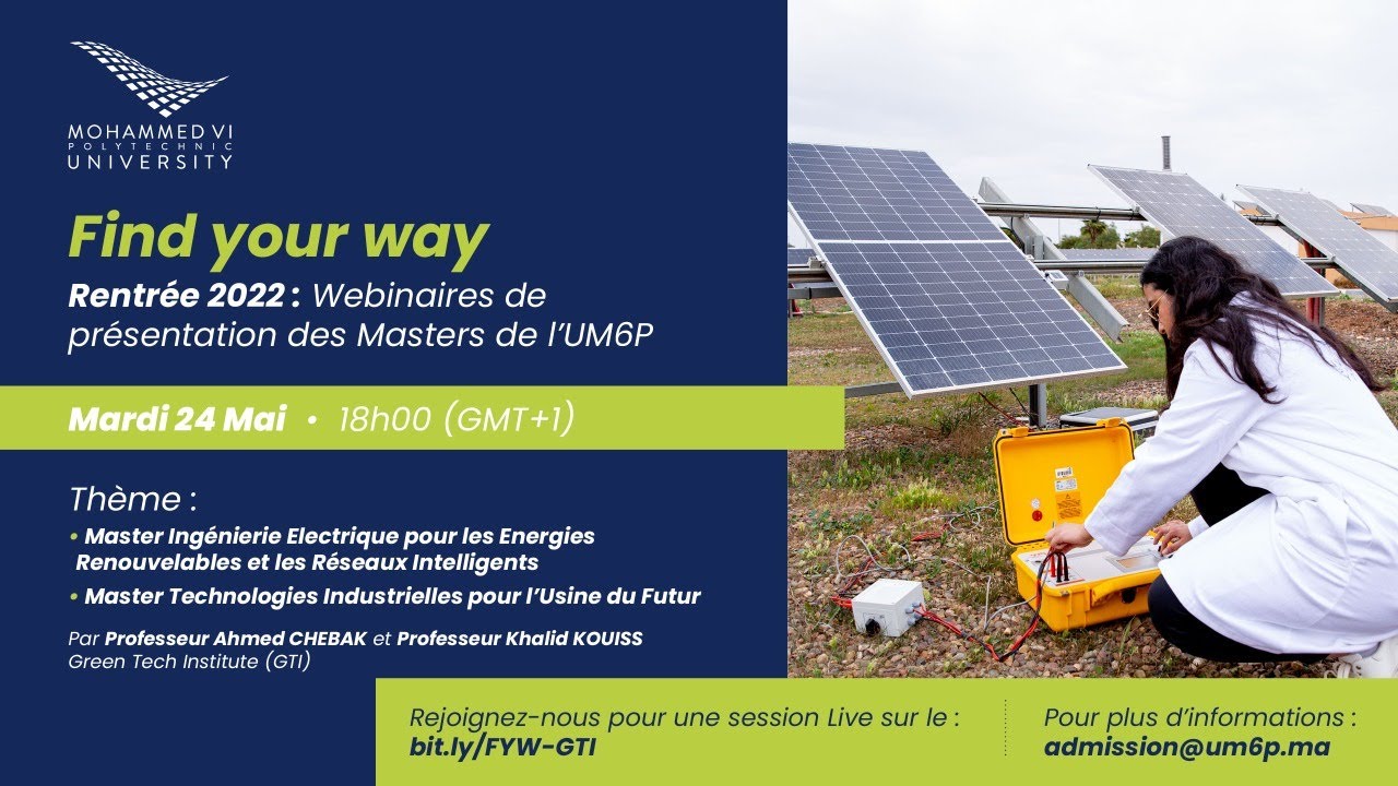Find Your Way – Green Tech Institute : Masters Énergies renouvelables/Smart Grids & Industrie 4.0
