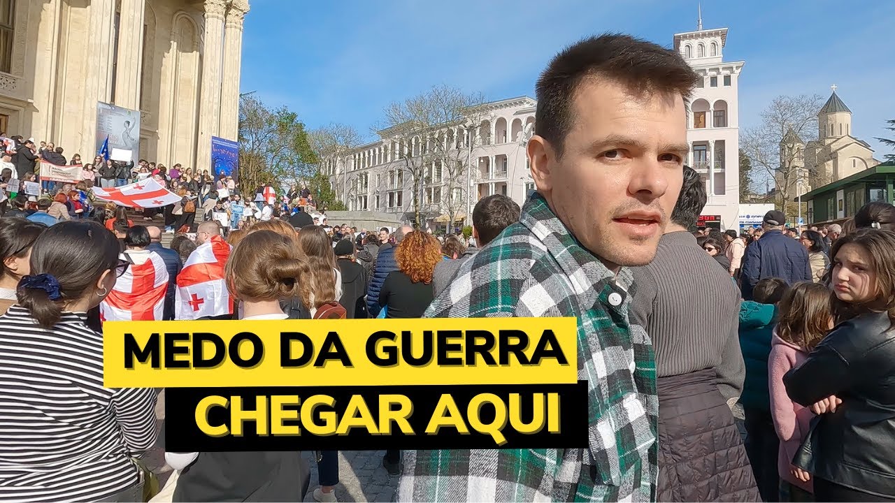 Desta vez fomos longe demais (pessoas protestam com medo da invasão russa)
